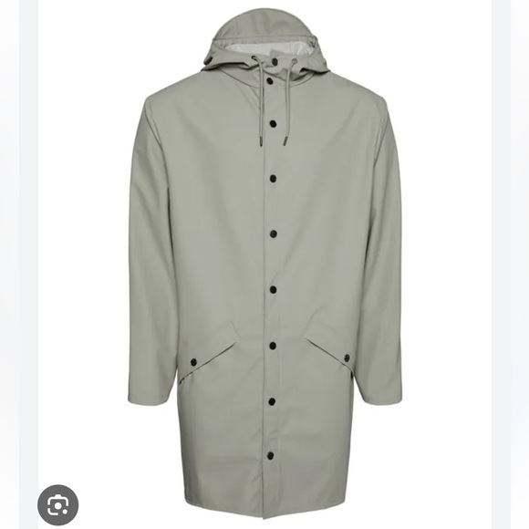 Rains Gray Trench Coat - Picture 1 of 10